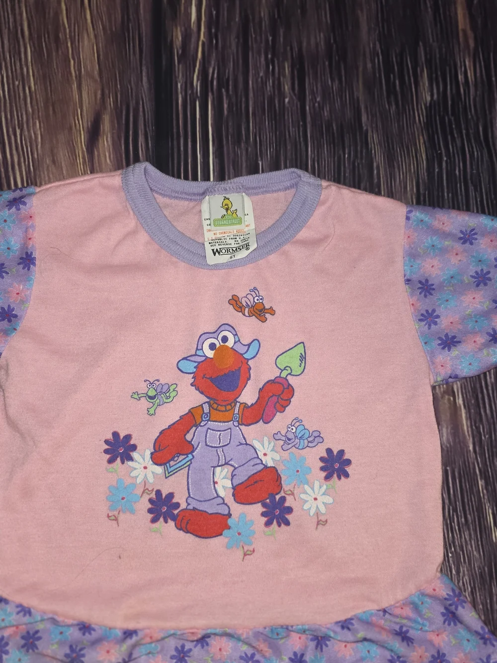 ViNtAGe, RaRE Sesame Street Pink & Purple Elmo Ruffle Pajama Set
